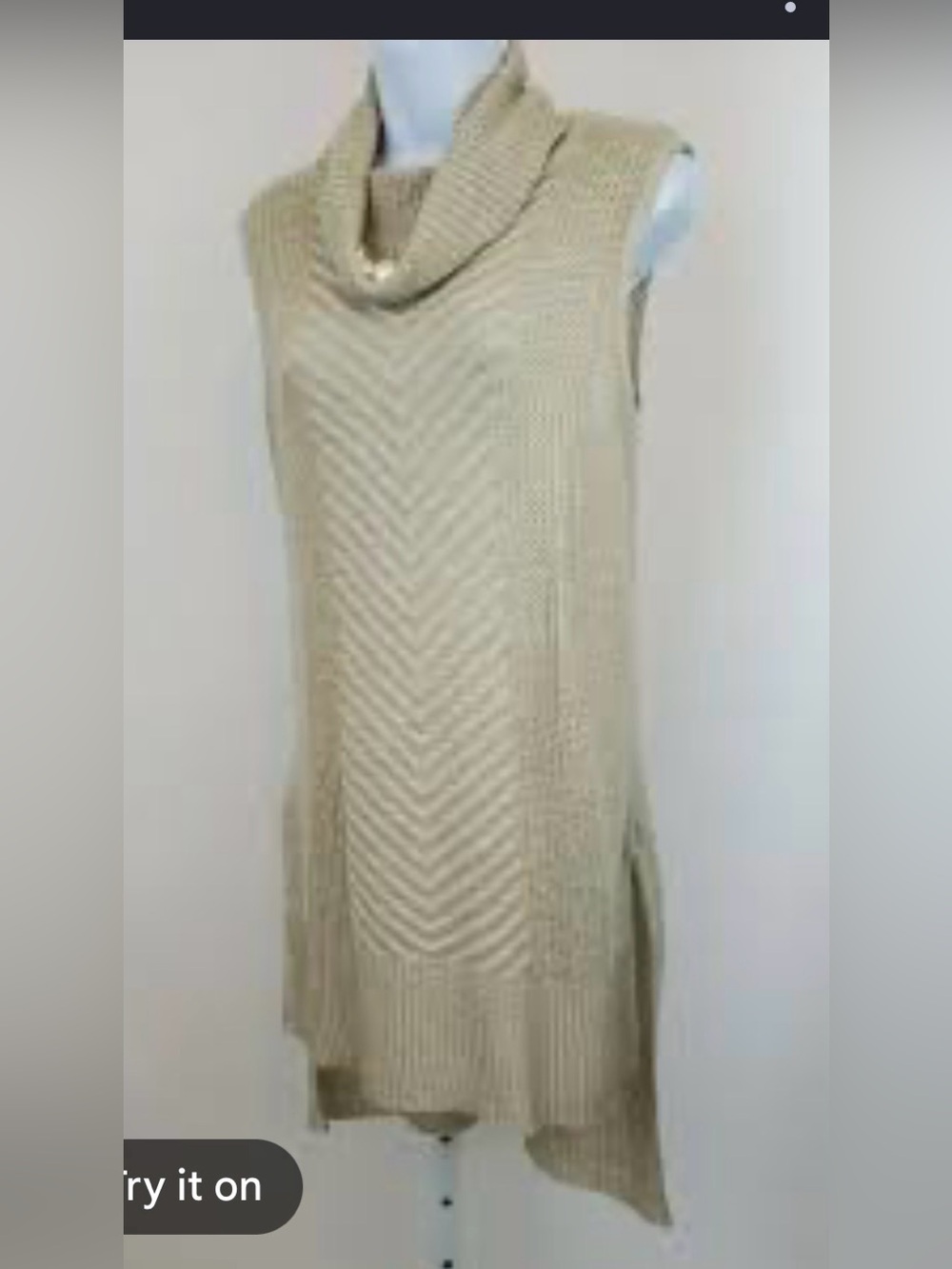Two-one-two New York short cowl neck high low top size small